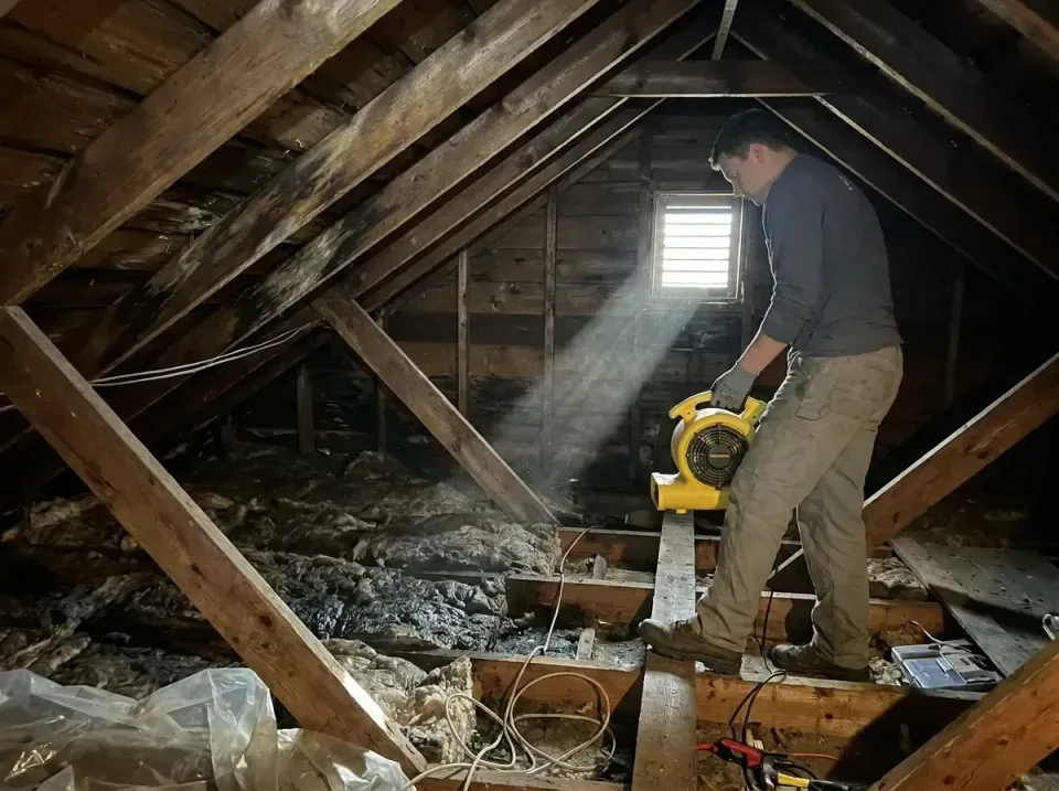 attic-water-damage-drying-proc-007 — frequently asked questions, Emergency Water Extraction & 24/7 Flood Response in Cherry…